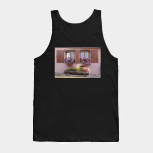 Two Windows and Colorful Flowers Tank Top